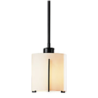 Exos Mini Pendant Small, shown in Black, by Hubbardton Forge