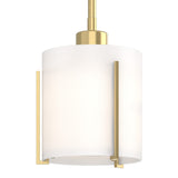 Exos Mini Pendant Small in Modern Brass by Hubbardton Forge