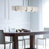 Exos Rectangular Linear Suspension lifestyle view by Hubbardton Forge