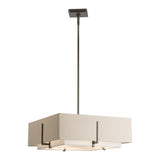 Exos Square Double Shade Pendant Small, by Hubbardton Forge