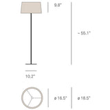 Extra Large Zeta Floor Lamp by LZF Dimensions