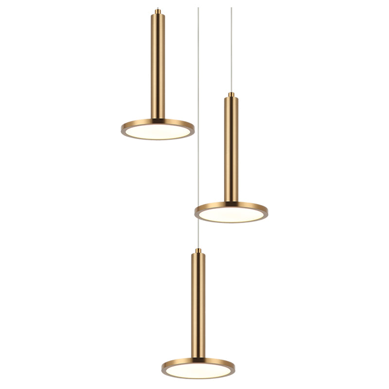 Extraterrestrial 3 Light Pendant Aged Gold Brass By Matteo
