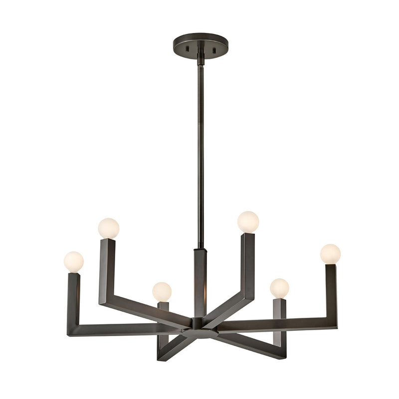 Ezra Medium Single Tier Chandelier - Black Oxide - by Hinkley