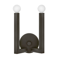 Ezra Medium Two Light Sconce - Black Oxide - by Hinkley