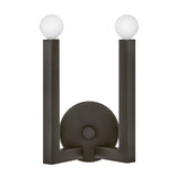 Ezra Medium Two Light Sconce - Black Oxide - by Hinkley