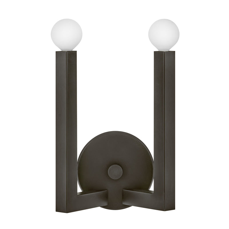 Ezra Medium Two Light Sconce - Black Oxide - by Hinkley