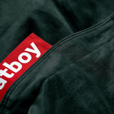 Slim Velvet Bean Bag - Petrol velvet detail