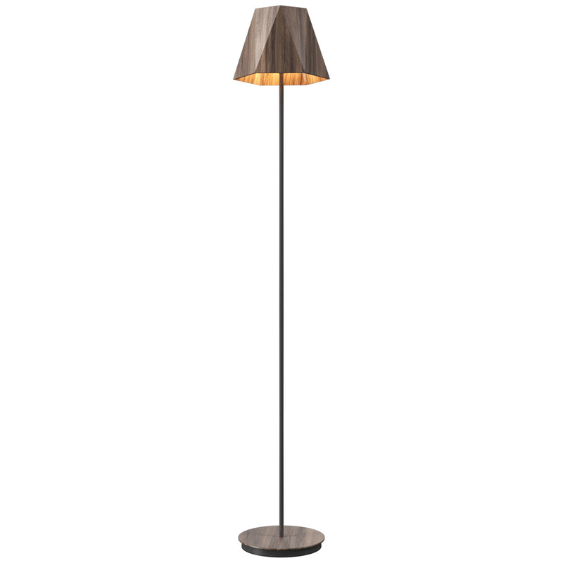 Facet Large Floor Lamp American Walnut By Accord