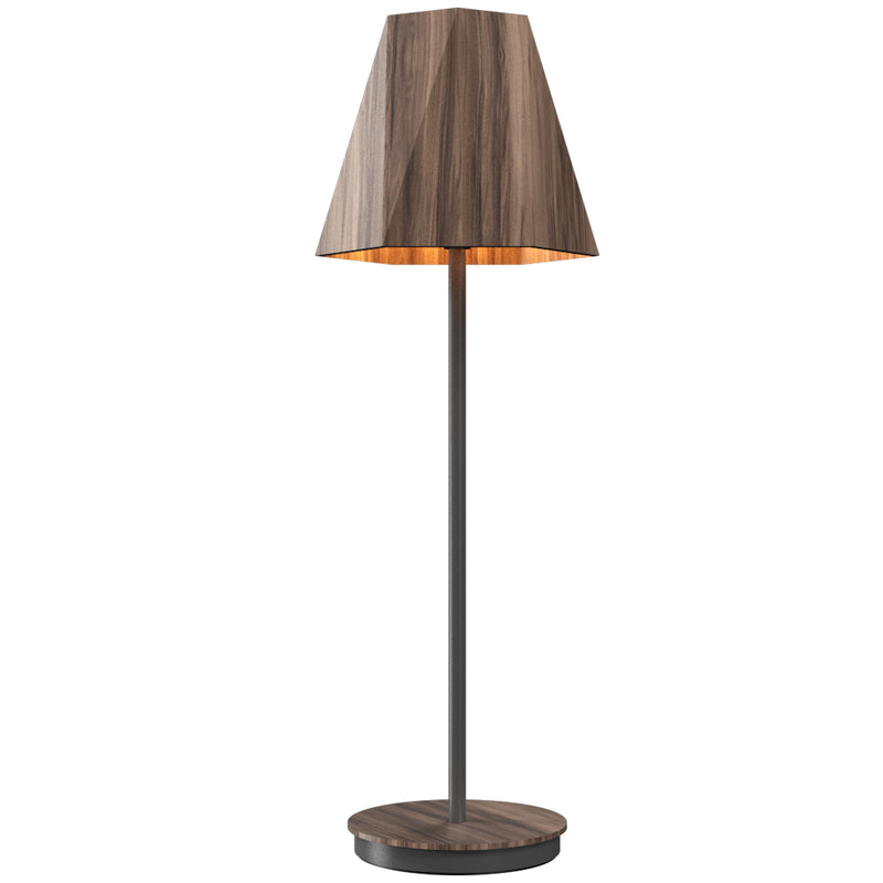 Facet Large Table Lamp American Walnut Small By Accord
