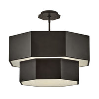 Facet Medium Convertible Chandelier - Black Oxide - by Hinkley