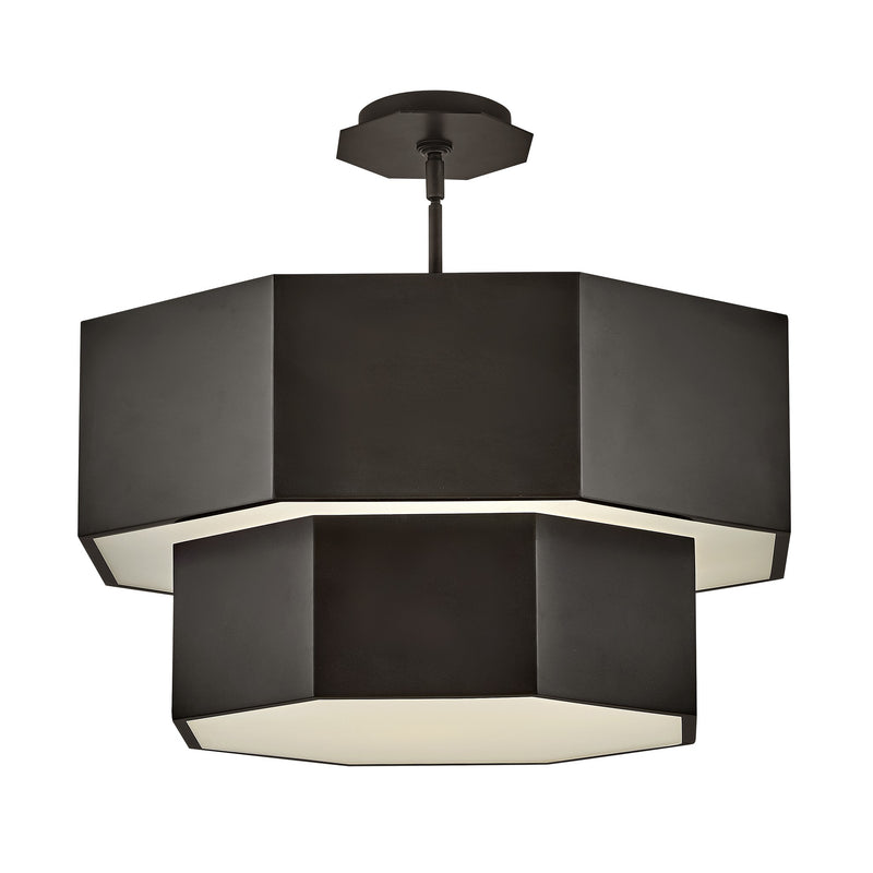 Facet Medium Convertible Chandelier - Black Oxide - by Hinkley