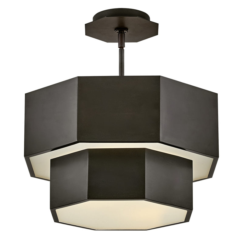 Facet Medium Convertible Flush Mount - Black Oxide - by Hinkley