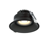 Facet Regressed Gimbal Downlight by Dals - 6 Inch, Black