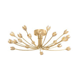 Falkirk Semi Flush - 30 Inch - Vintage Gold Leaf by Hudson Valley