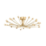 Falkirk Semi Flush - 42 Inch - Vintage Gold Leaf by Hudson Valley