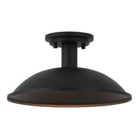 Farmley Outdoor Flush Mount 12 Inch Matte Black