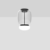 Faro Ceiling Light By Vistosi, Size: Medium, Color: Crystal, Finish: Matte Black