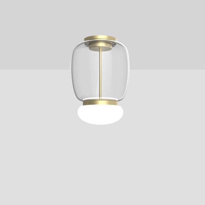 Faro Ceiling Light By Vistosi, Size: Medium, Color: Crystal, Finish: Brass