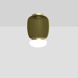Faro Ceiling Light By Vistosi, Size: Medium, Color: Old Green, Finish: Brass