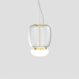 Faro Ceiling Light By Vistosi, Size: Medium, Finish: Brass, Color: Crystal