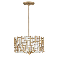 Farrah Large Convertible Drum Pendant - Burnished Gold - by Fredrick Ramond