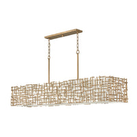 Farrah Large Ten Light Linear - Burnished Gold - by Fredrick Ramond