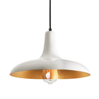Fatima Moroccan Pendant - White & Brushed Brass