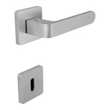 Fedra Door Lever in Satin Chrome angled view by Colombo Design
