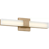 Fentress LED Vanity Light — 18 Inch, Satin Brass
