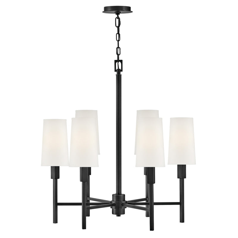 Fenwick Medium Chandelier - Black - by Hinkley