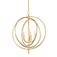 Fillea Chandelier - 5-Light - Vintage Gold Leaf by Troy Lighting