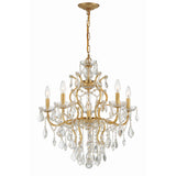 Filmore Chandelier 23'' Antique Gold Clear
