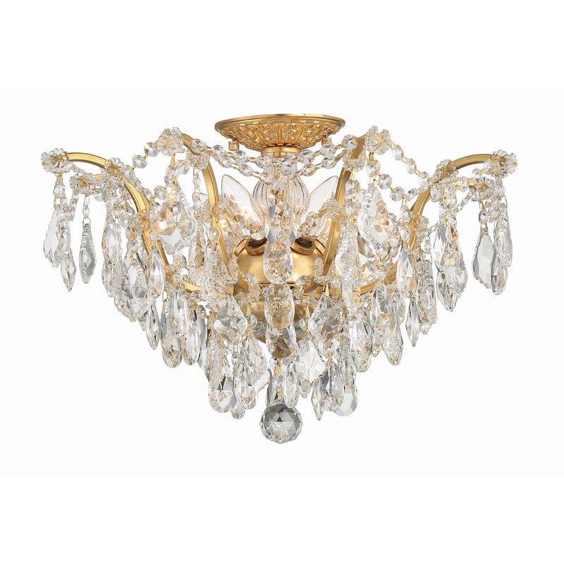 Filmore Semi Flush Mount 19'' Antique Gold