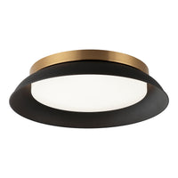 Finley Wall Sconce 15 Inch Matte Black + Aged Gold Brass
