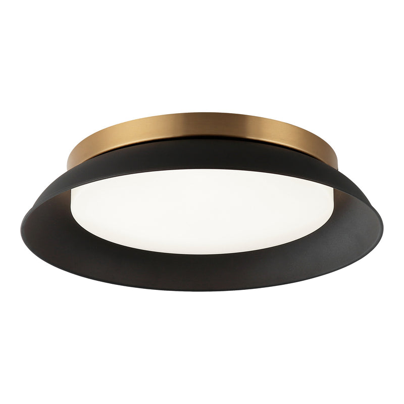 Finley Wall Sconce 15 Inch Matte Black + Aged Gold Brass