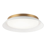 Finley Wall Sconce 18 Inch Matte White + Aged Gold Brass