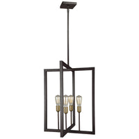 Finnegan Lantern Chandelier — 21", New World Bronze