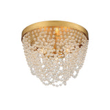 Fiona Flush Mount 13.75'' Antique Gold Clear
