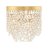 Fiona Flush Mount 13.75'' Antique Gold White