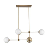 Fiore Chandelier Brushed Gold Glossy Opal Glass Without Light By Alora
