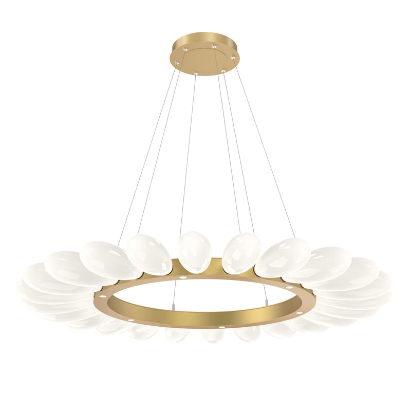 Fiori Ring Chandelier By Hammerton, Size: Large, Finish: Gilded Brass