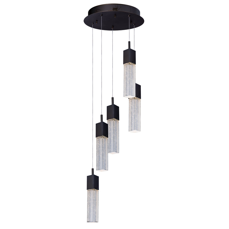 Fizz III LED Pendant by ET2 - 5-Light, Bronze