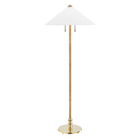 Flare Floor Lamp - Aged Brass by Hudson Valley