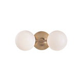 Fleming Bath and Vanity Light - 2-Light - Aged Brass by Hudson Valley