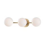 Fleming Bath and Vanity Light - 3-Light - Aged Brass by Hudson Valley
