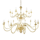 Flemish 2 Tier Chandelier - Polished Brass