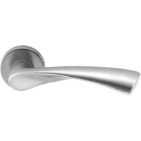 Flessa Door Lever in Satin Chrome by Colombo Design