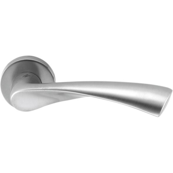 Flessa Door Lever in Satin Chrome by Colombo Design