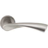 Flessa Door Lever in Satin Nickel by Colombo Design