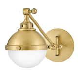 Fletcher Small Swing Arm Single Light Sconce - Satin Brass - by Hinkley
